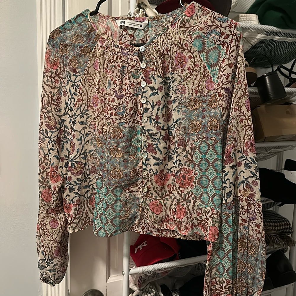 Zara print top
